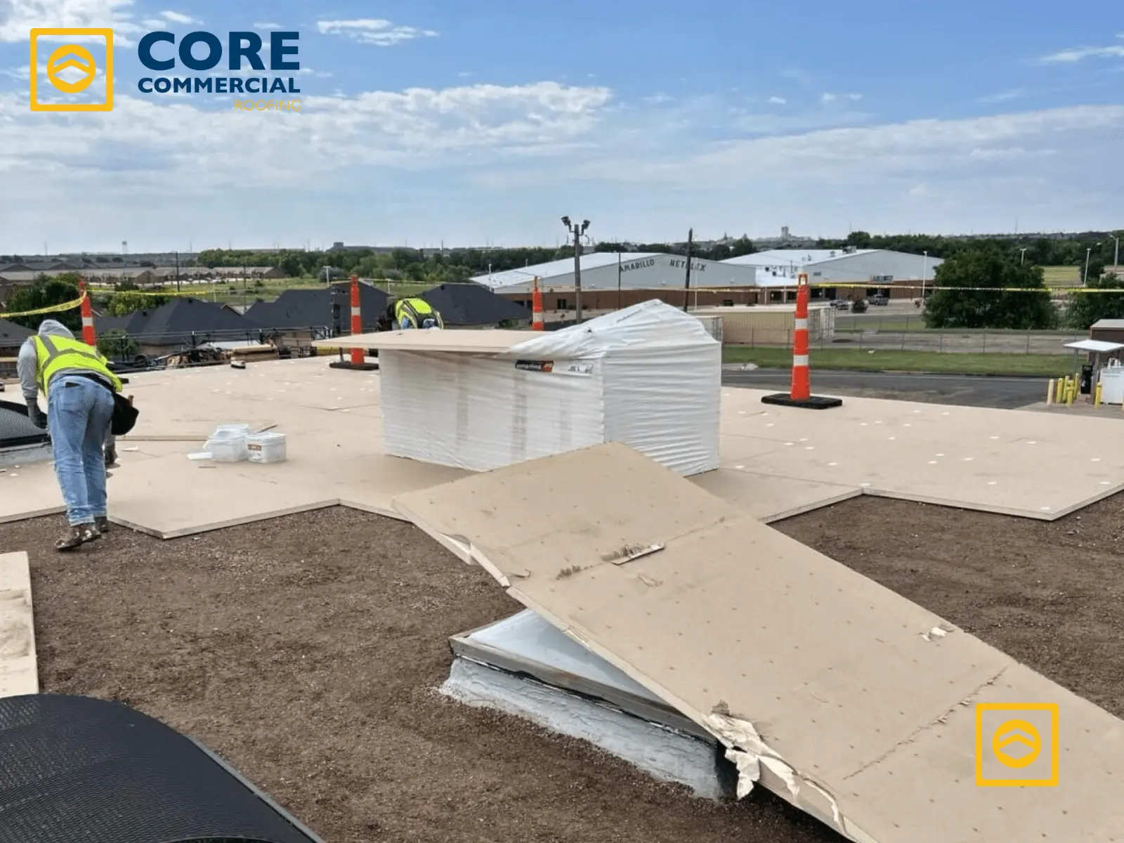 TPO-Overlay-Replaces-Aging-Built-Up-Roof-in-Amarillo-TX