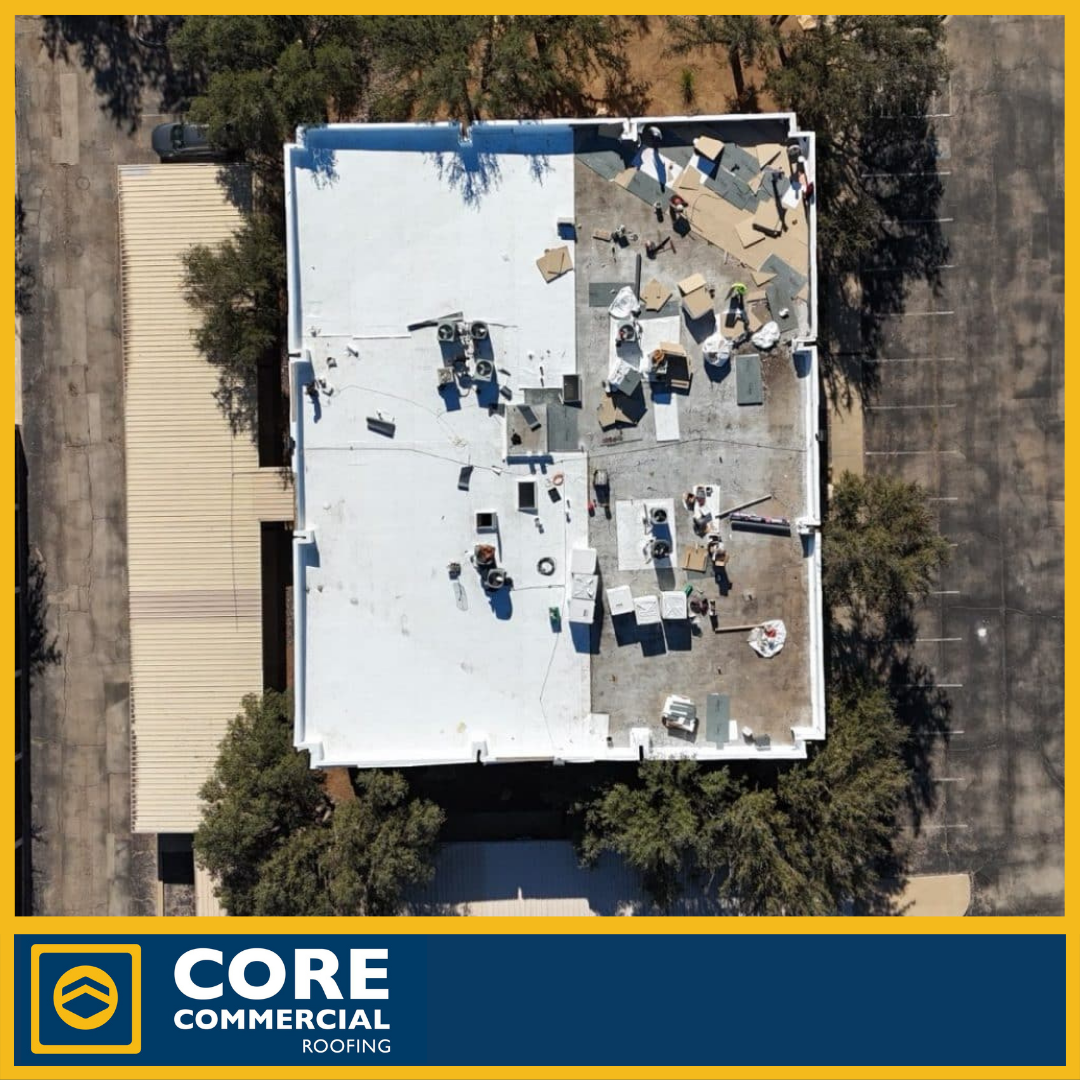 Fully Adhered TPO Overlay System Over Existing Built-Up Smooth Roof